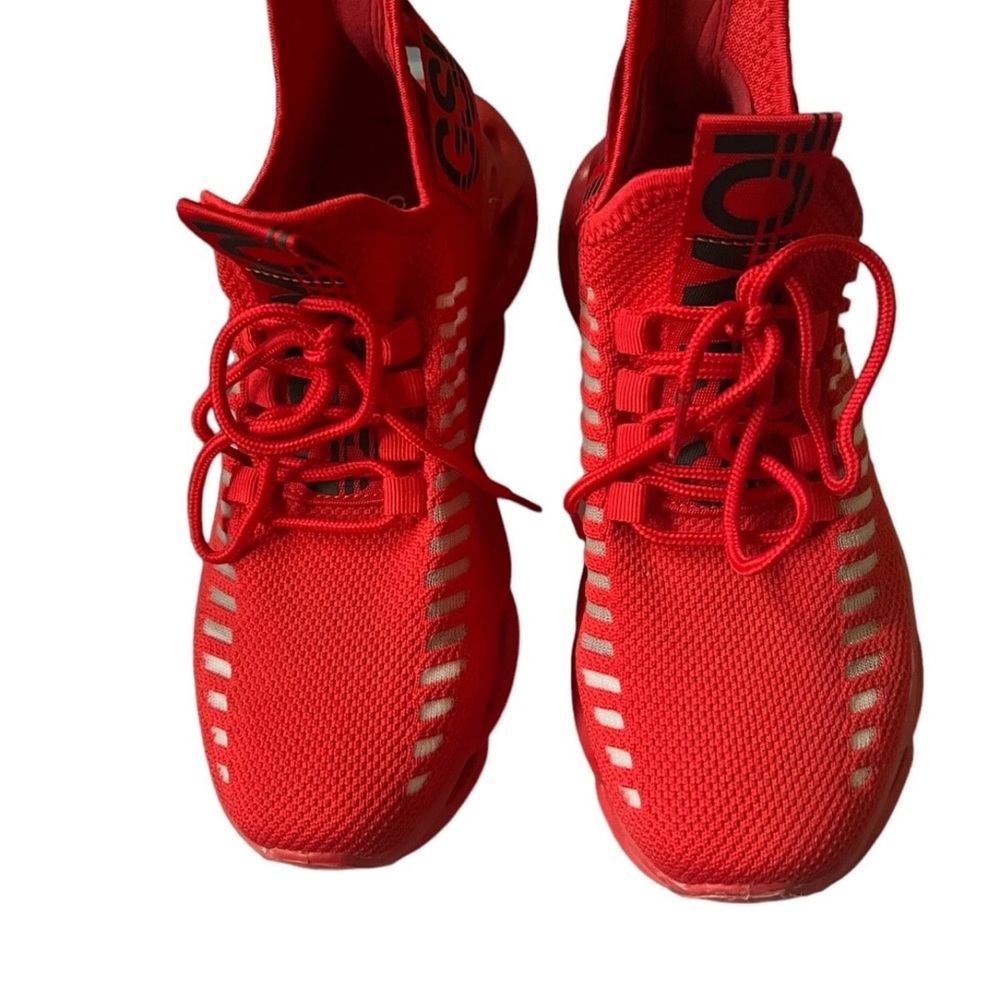 Bold Red Athletic Shoes